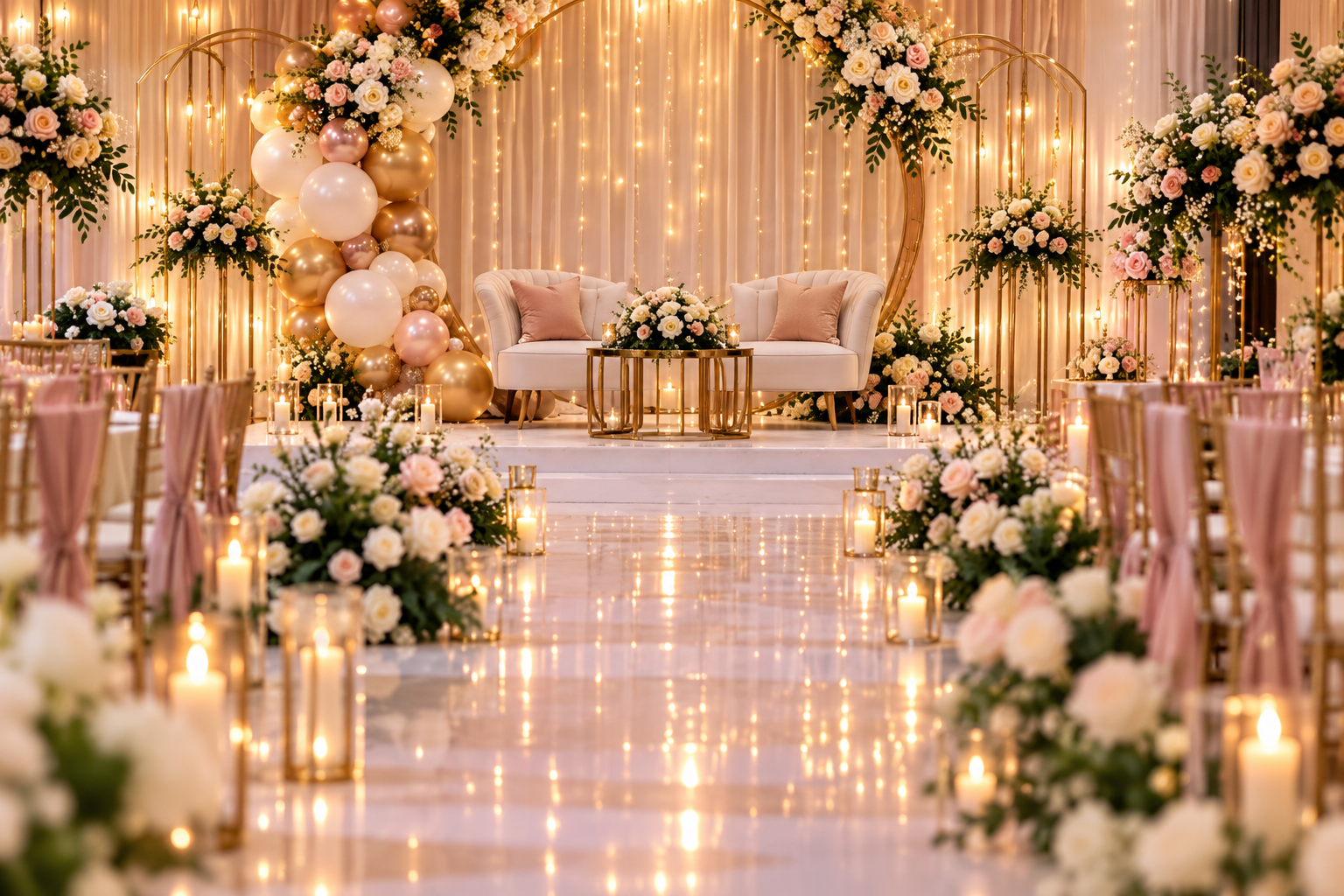 Wedding and engagement balloon decoration